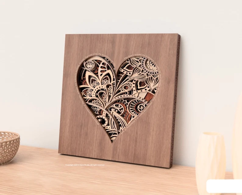 Heart-Shaped Wooden Wall Art