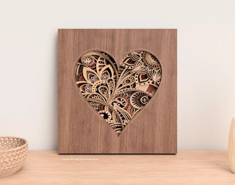 Heart-Shaped Wooden Wall Art