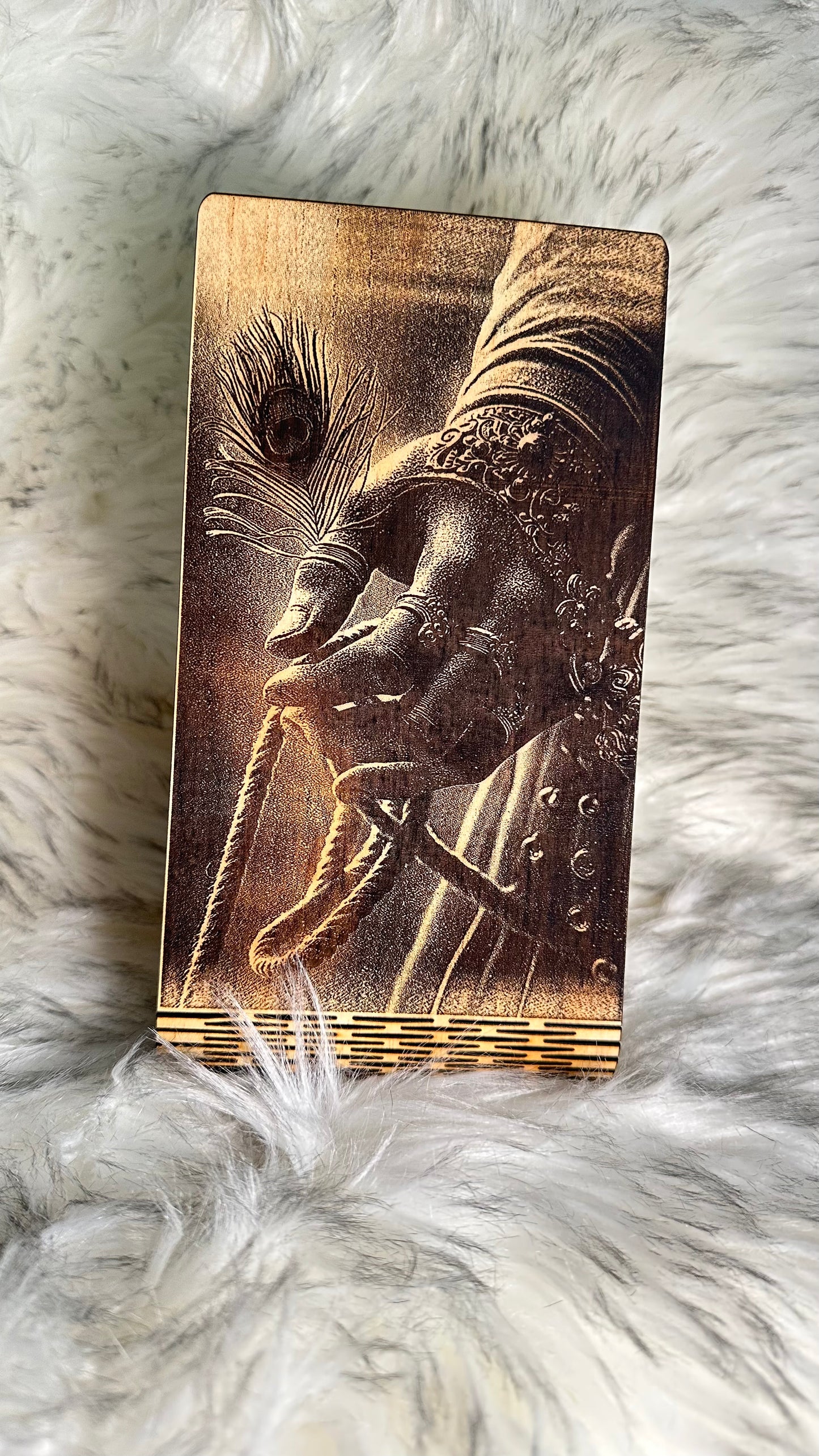 Melody of Divinity โ Krishna Engraved Portrait