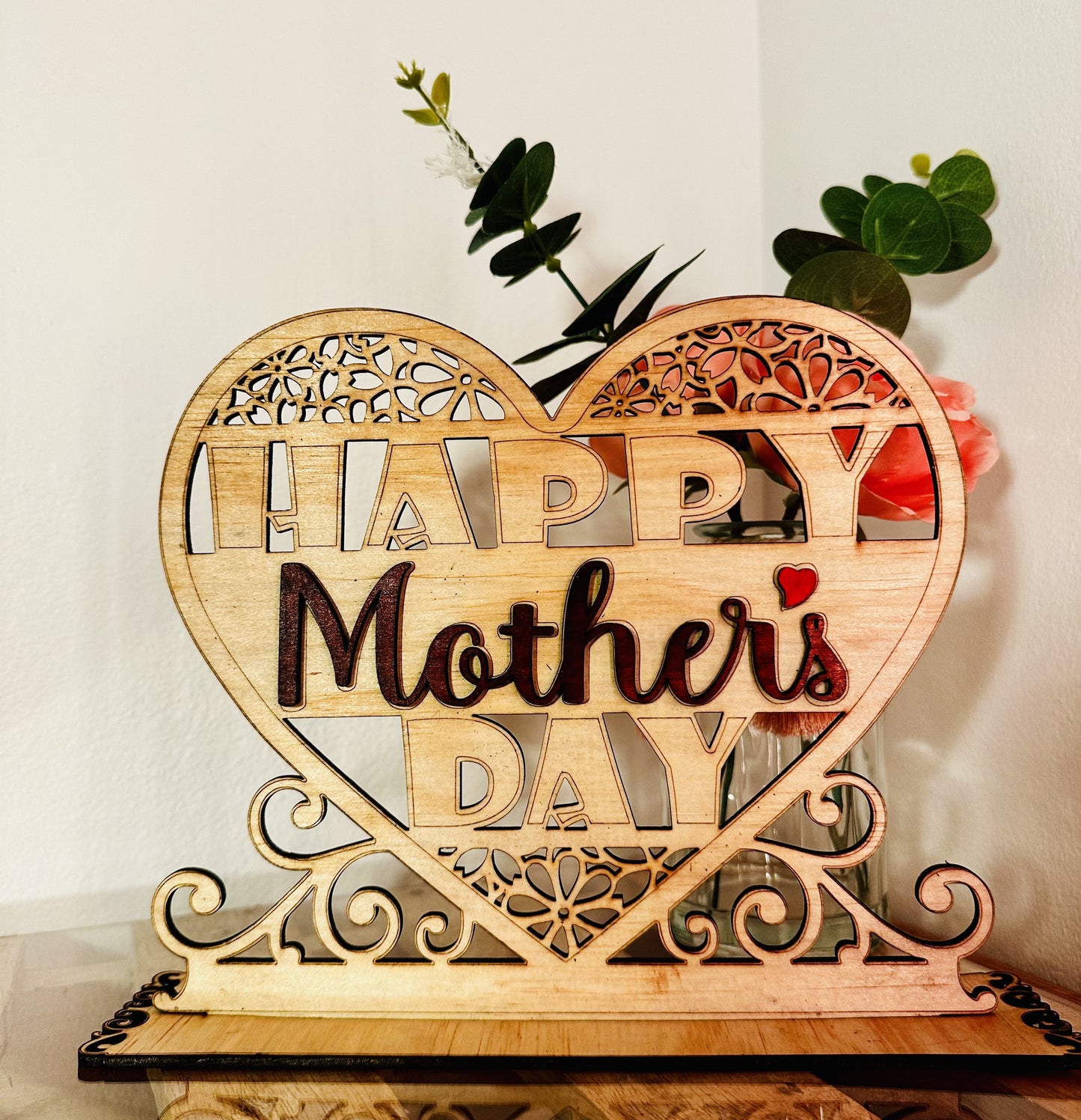 “Happy Mother’s Day” Heart Stand Plaque