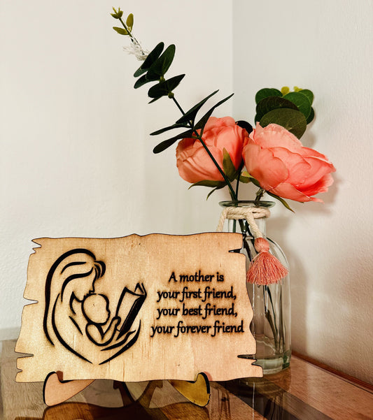 “Forever Friend” Mom Silhouette Plaque